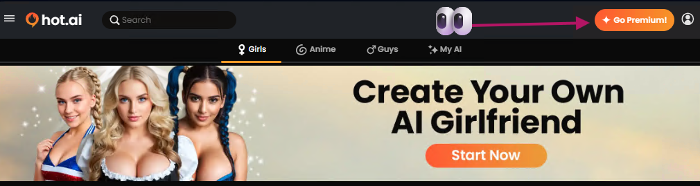 Hot.ai Premium Experience